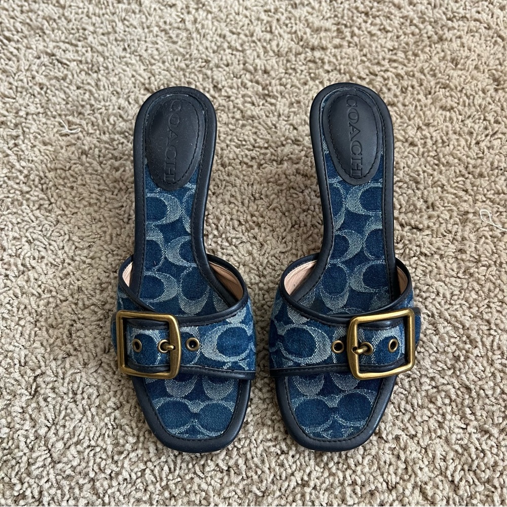 Coach Margot sandal in signature denim